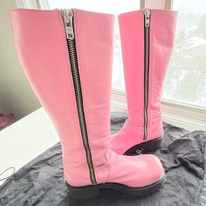 John Fluevog F-Shoe Hi Bond Girl Tall Leather Boots